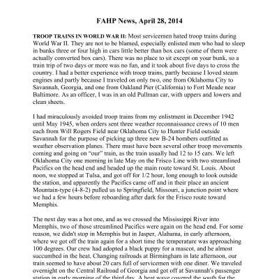 2014 04-28 Weekly News