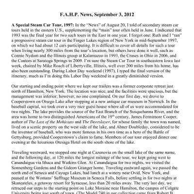 2012 09-03 Weekly News