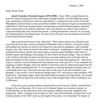 2007 10-01 Weekly News