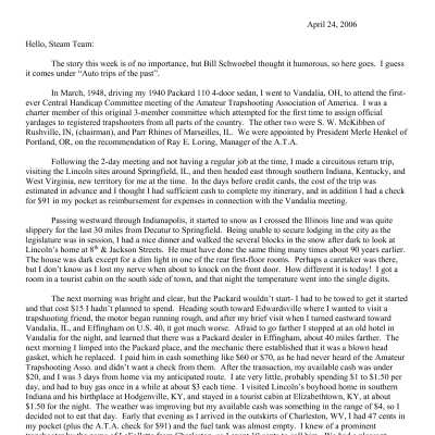 2006 04-24 Weekly News
