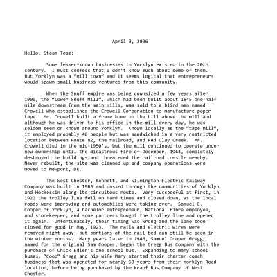 2006 04-03 Weekly News