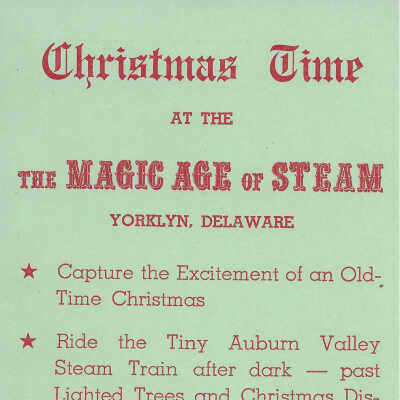 1972 Christmas rack card for Magic Age of Steam