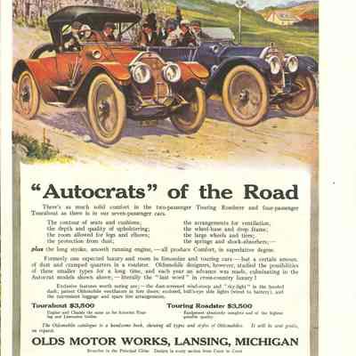 1912 advertisement for Olds Motor