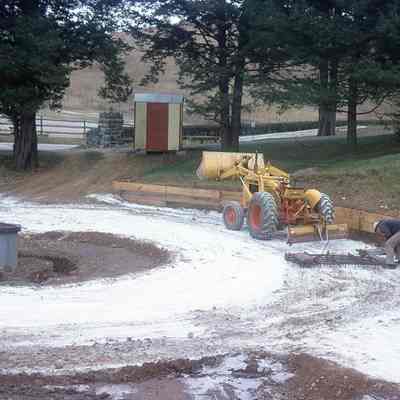 Building of the pond, 1972