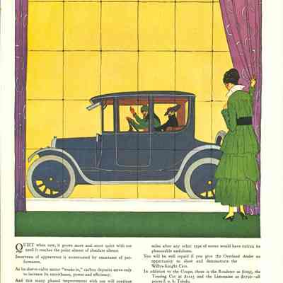 1917 advertisement for Willys Knight (Willys-Overland Company)
