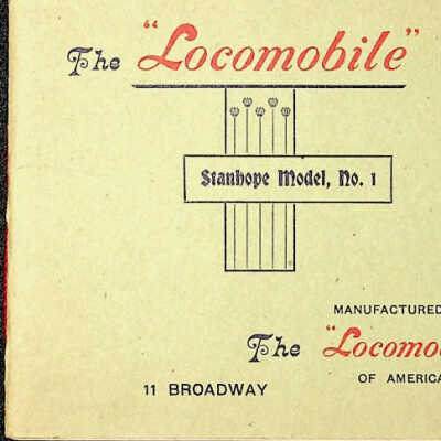 1899 Locomobile Stanhope Model Number 1 operating manual