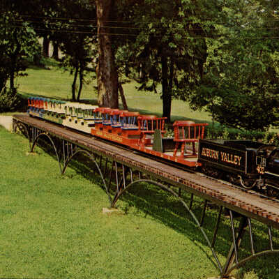 Postcard of steam locomotive #402, 1971