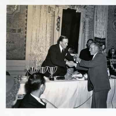 1949 Glidden Tour - awards ceremony with E. J. Pinng