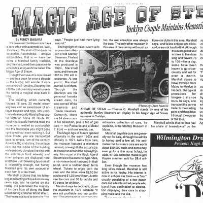 Article in "Big Shout" Magazine on Auburn Heights and Magic Age of Steam, 1990