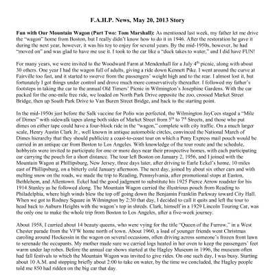 2013 05-20 Weekly News
