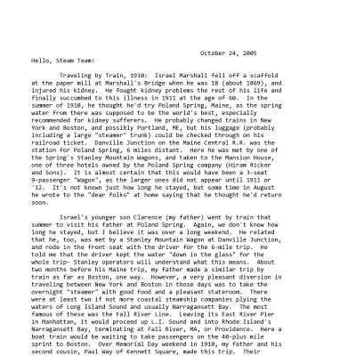 2005 10-24 Weekly News