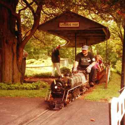 2004 - Jim Personti engineering the steam locomotive