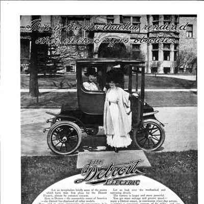 1909 advertisement for Detroit Electric (Anderson Carriage)