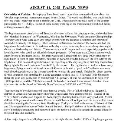 2008 08-11 Weekly News