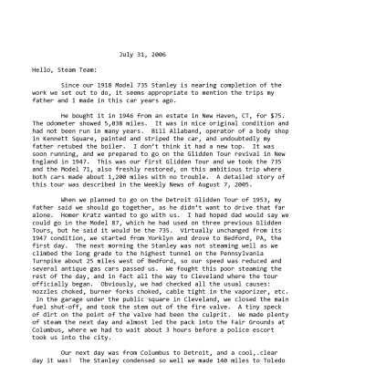 2006 07-31 Weekly News