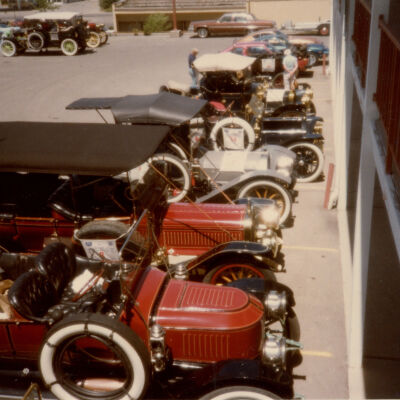 1982 Transcontinental Tour - tour cars at Grand Junction, CO