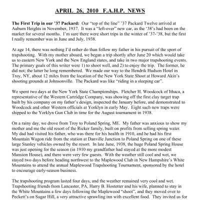 2010 04-26 Weekly News