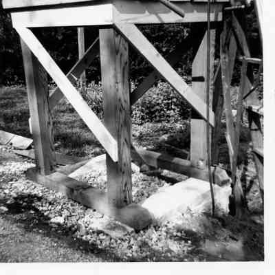 Wooden water tower base, 1960