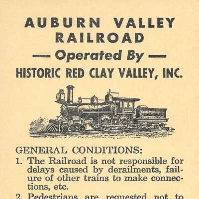 Ticket for Auburn Valley Railroad