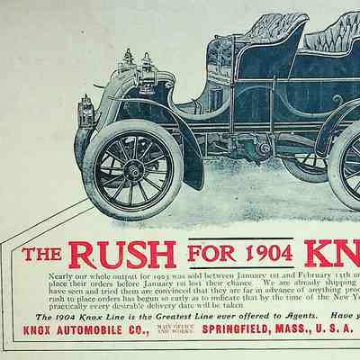1903 advertisement for Knox Automobile