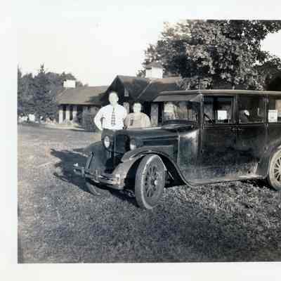 1949 Glidden Tour - M. Minton and passenger with a 1914 Dodge