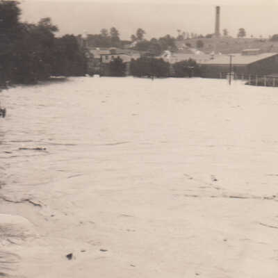 Flooding of Red Clay Creek, 1938
