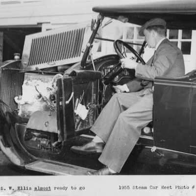1955 Lakeville, CT Meet - SW Ellis in 1922 Stanley Model 740 Touring, 1955
