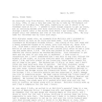 2007 04-09 Weekly News
