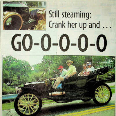 2007 - article in Cecil Whig Newspaper about the Auburn Heights Steam Car tour