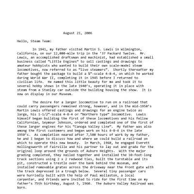 2006 08-21 Weekly News
