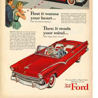 1955 advertisement for Ford Thunderbird
