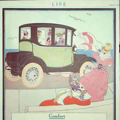 1916 advertisement for Rauch & Lang electric car in "Life Magazine"