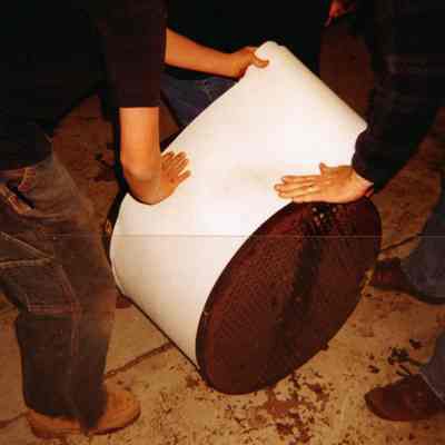2006 - Steam Team wrapping the boiler of the Stanley Model 735 with Fiberfax