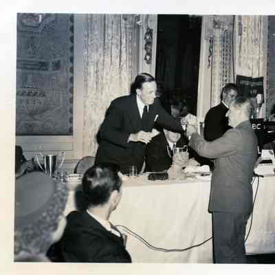 1949 Glidden Tour - awards ceremony with Joe VanSouier