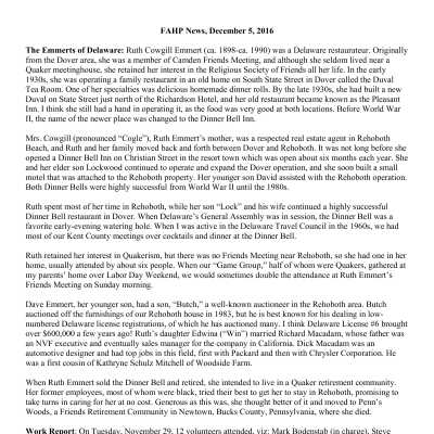 2016 12-05 Weekly News