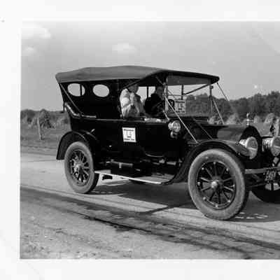1949 Glidden Tour - Kenneth Findiesen and passenger in a 1912 Cadillac