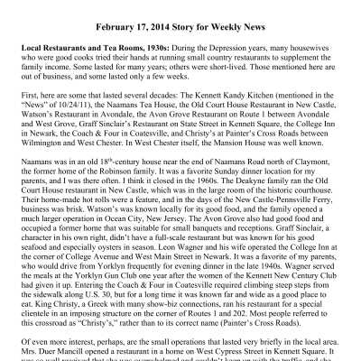 2014 02-17 Weekly News