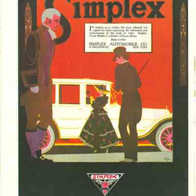 1916 advertisement for Simplex Automobile