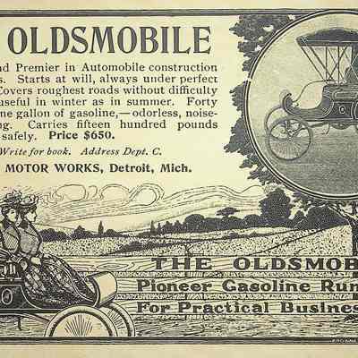 1902 advertisement for Oldsmobile in "The Saturday Evening Post"