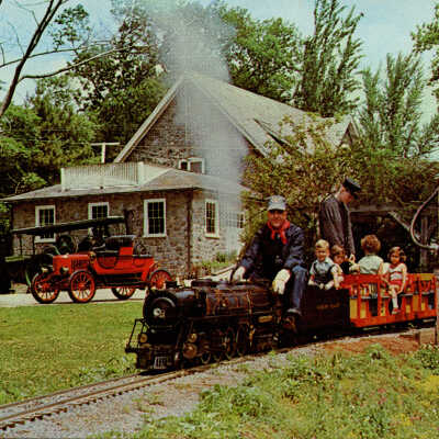Postcard of steam locomotive #401, about 1974