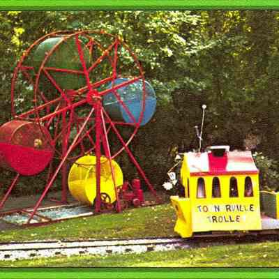 Toonerville Trolley and ferris wheel used at Magic Age of Steam, undated