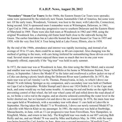 2012 08-20 Weekly News