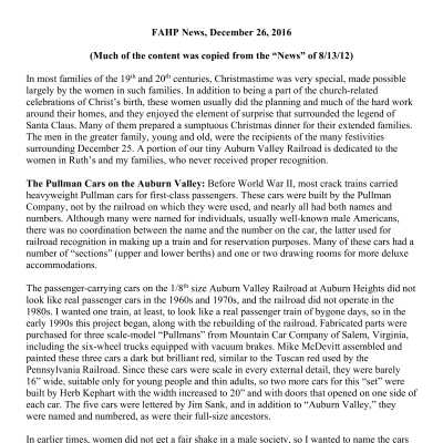 2016 12-26 Weekly News