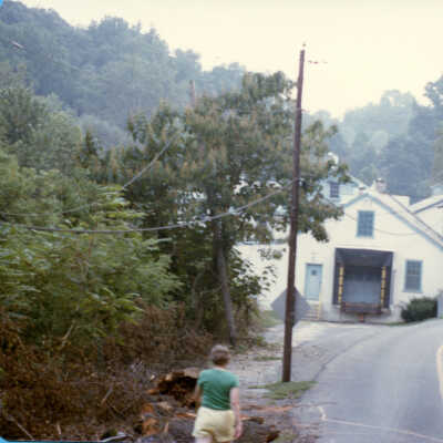 NVF Mill (former Marshall Paper Mill) looking westward on Benge Road, 1986