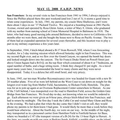 2008 05-12 Weekly News