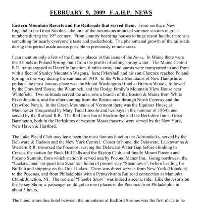 2009 02-09 Weekly News