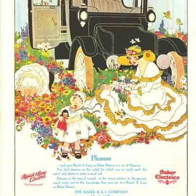1916 advertisement for Rauch & Lang Electrics / Baker Electrics