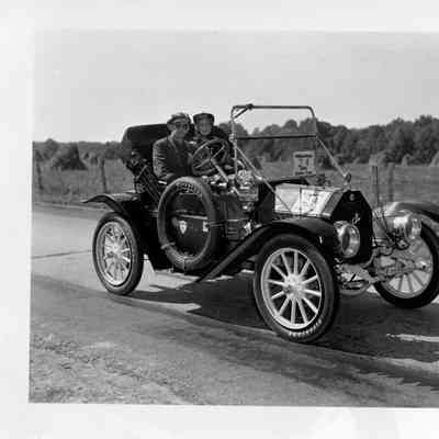 1949 Glidden Tour - Byron Hull and passenger in a 1911 Buick