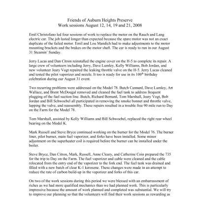 2008 08-25 Weekly News Steam Team
