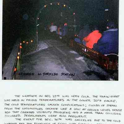 2000 - Auburn Valley Railroad train leaving the West Yorklyn Station at Old Fashioned Christmas